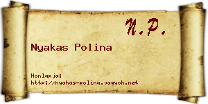 Nyakas Polina névjegykártya